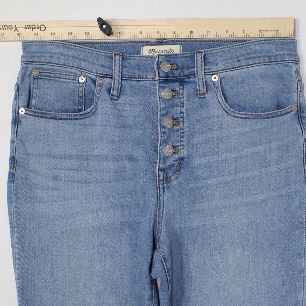 Madewell Cali Demi Boot 25" Crop High Waist Light Wash Jeans Women Size 29 (J1) - Picture 15 of 15